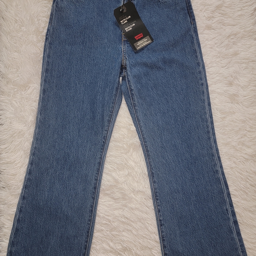 Levi's Math Club Flare High Rise Blue Jeans - Picture 4 of 11